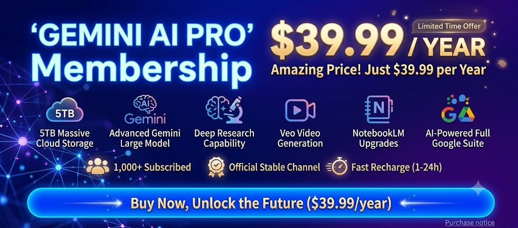 Oferta de assinatura anual do Gemini AI Pro